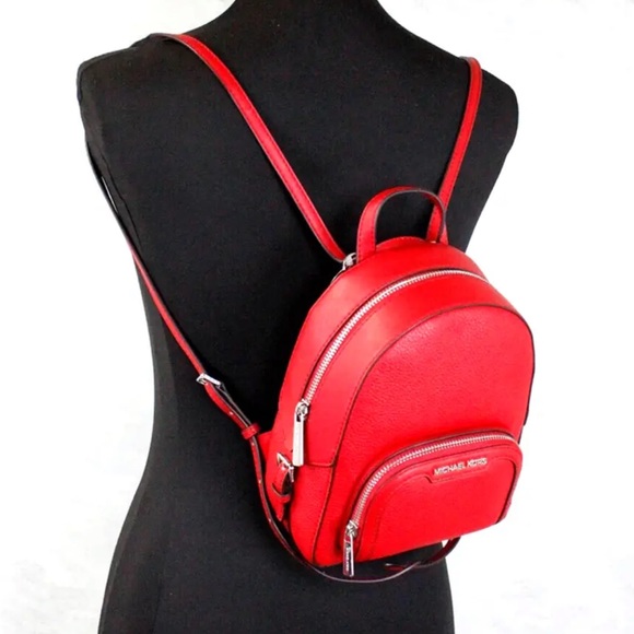 MICHAEL KORS JAYCEE LEATHER XS BACKPACK SHOULDER BAG $398 Bright Red - Picture 7 of 7